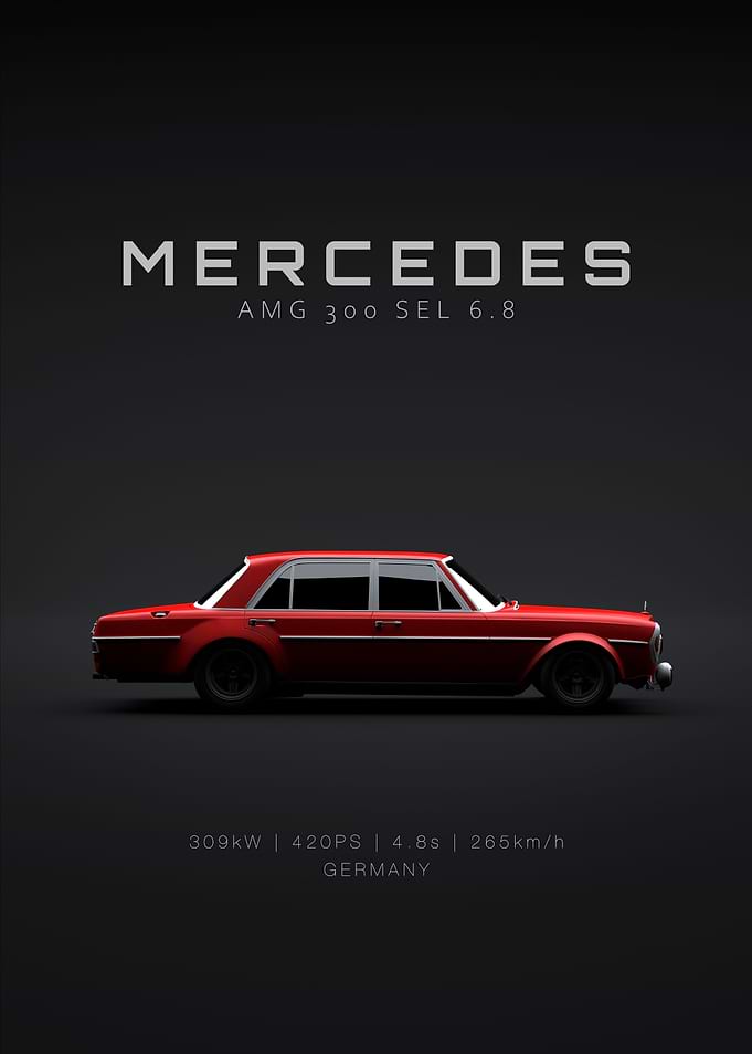 MercedesBenz 300 SEL Red
