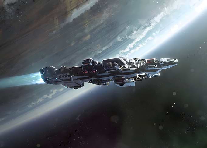 Spaceship starfield
