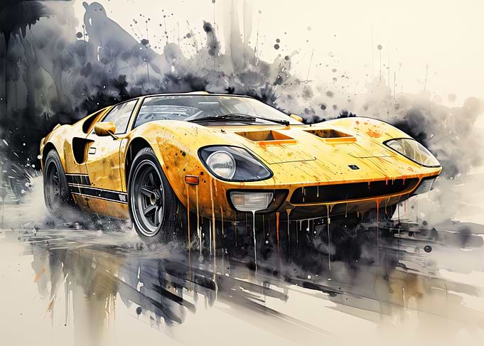 Yellow Sports Car