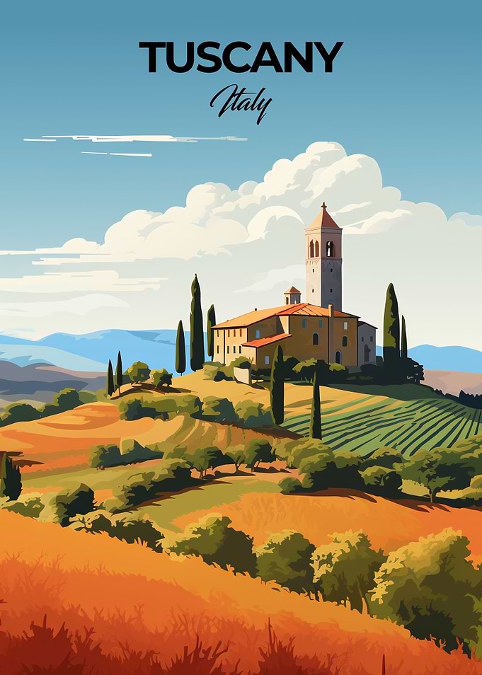 Tuscany Italy Travel Print