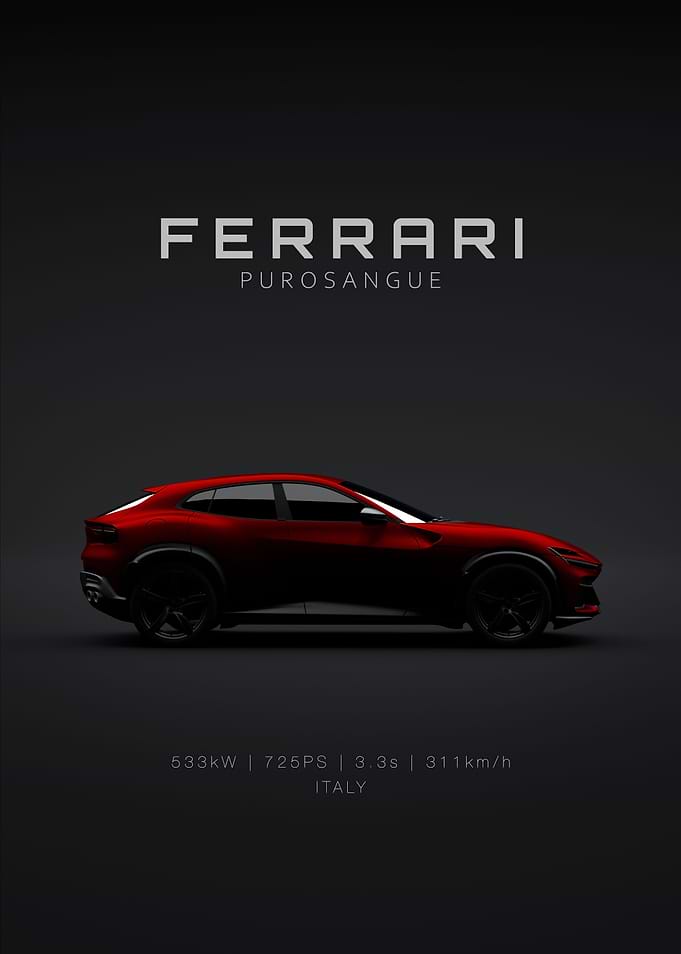 Red Ferrari Purosangue
