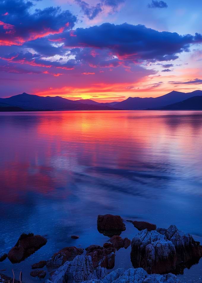Fiery Sky Reflections