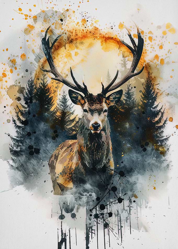 Deer Watercolor