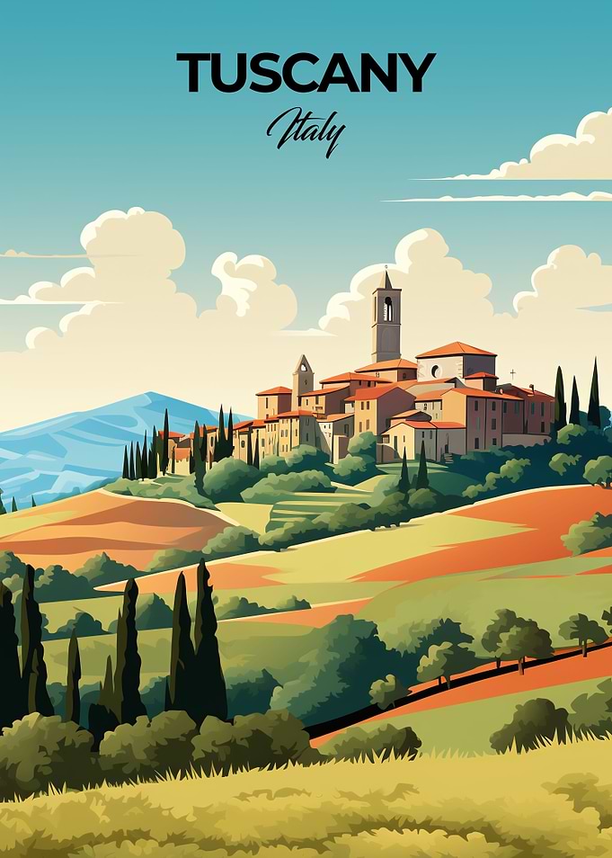 Tuscany Italy Travel Print