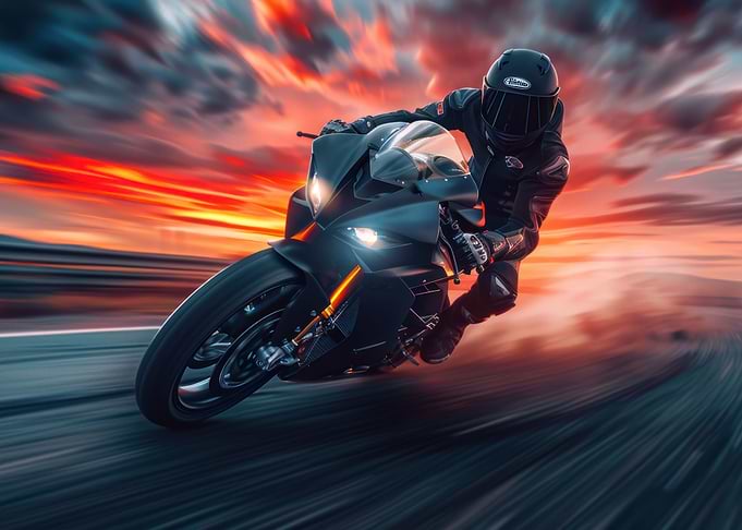 Speeding into Sunset Blaze