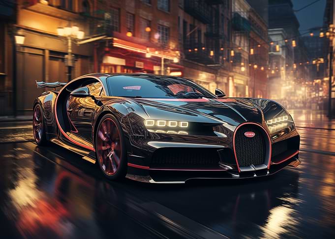 Bugatti Chiron in motion