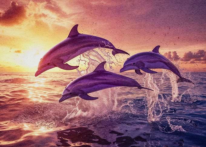watercolor dolphin animal