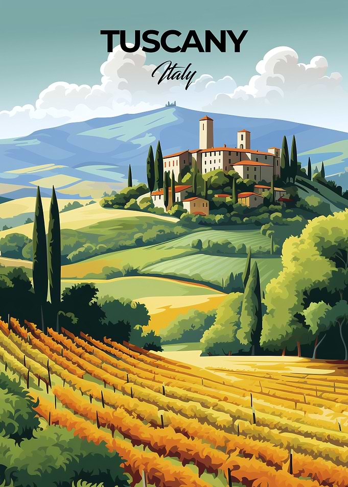 Tuscany Italy Travel Print