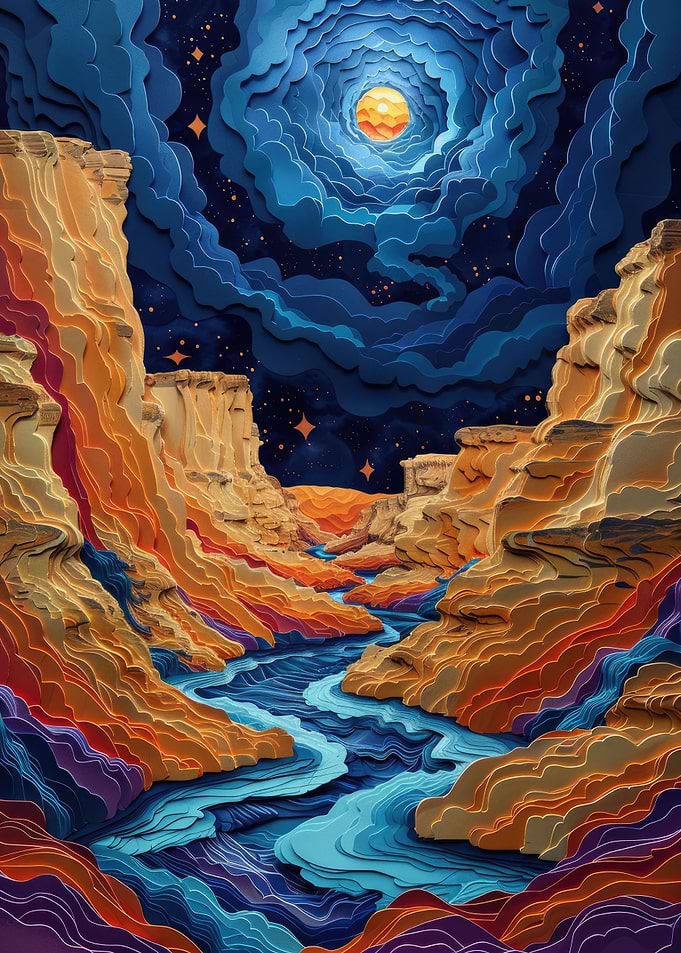 Desert at night