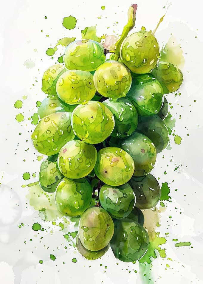 Watercolor Grapes