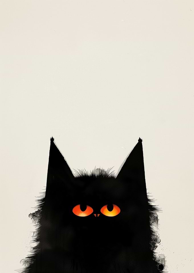 Lazy Black Cat