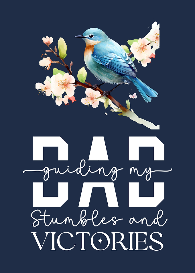 Dad guiding my stumbles