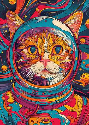 Astronaut Space Animal Cat