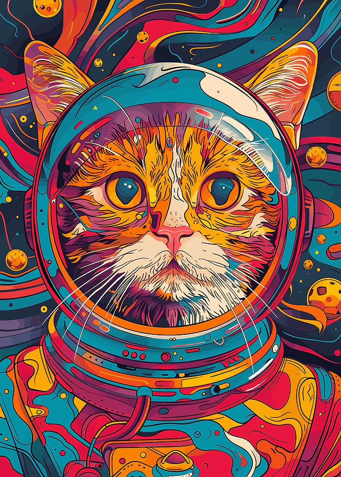 Astronaut Space Animal Cat