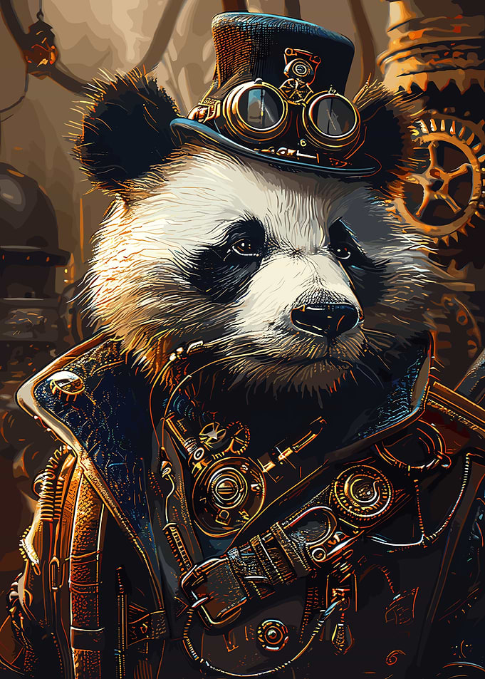 Steampunk Panda Animal