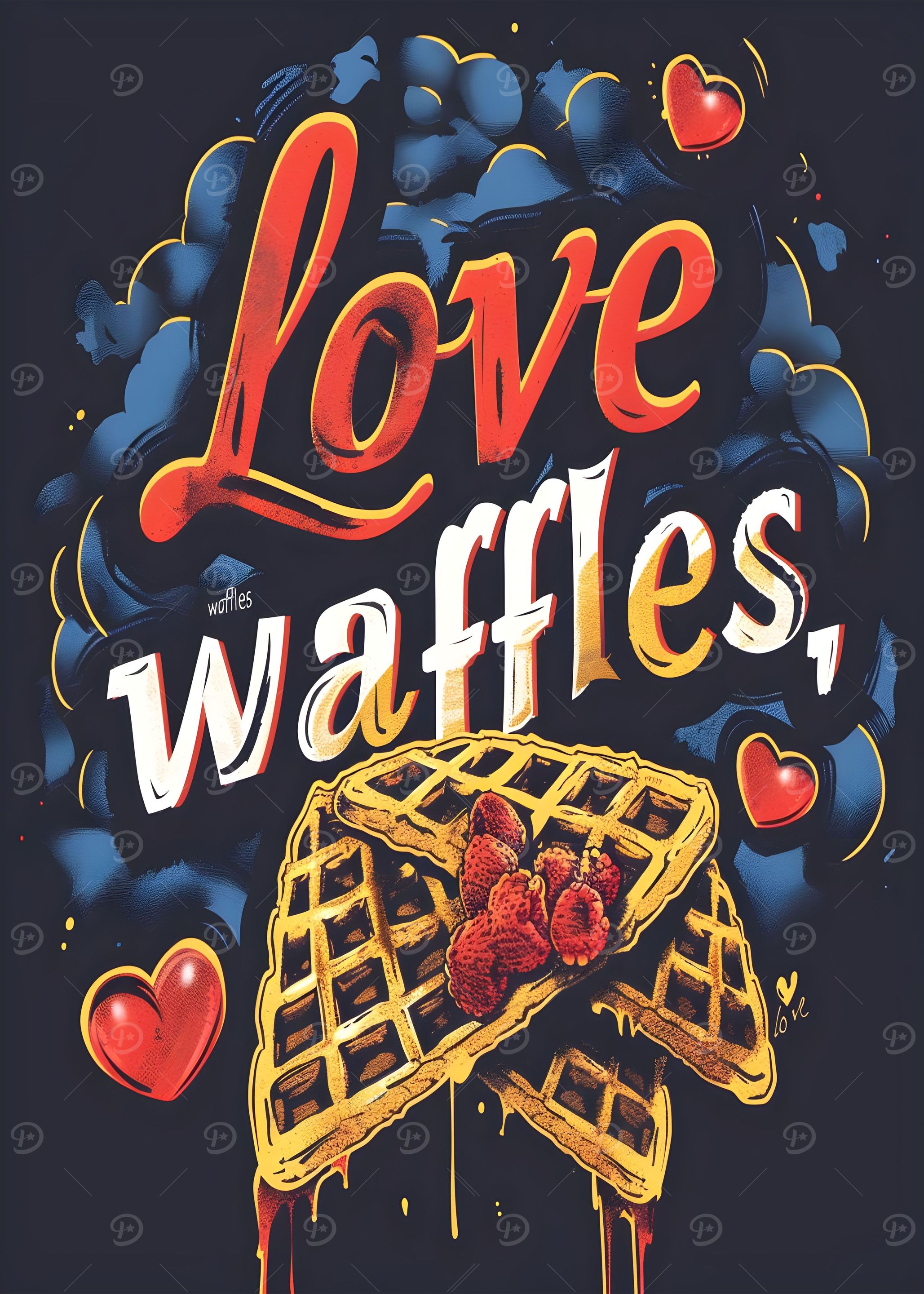 Love waffles Text Art