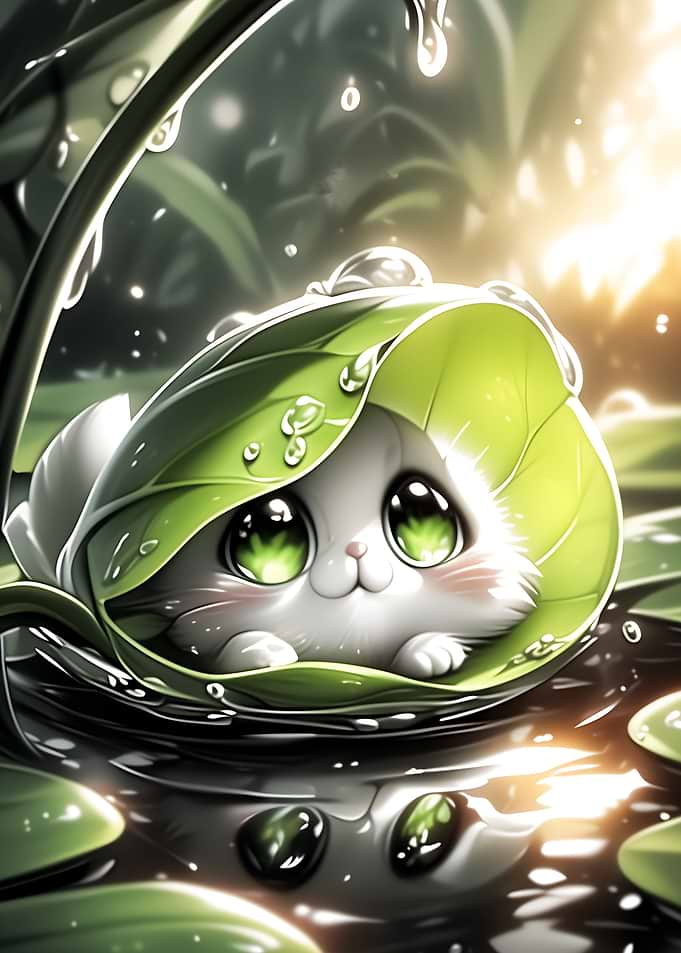 Fluffy Hamster at the pond