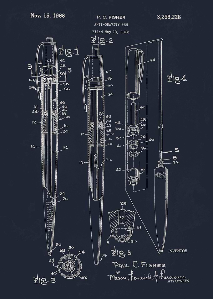 Antigravity pen 1965