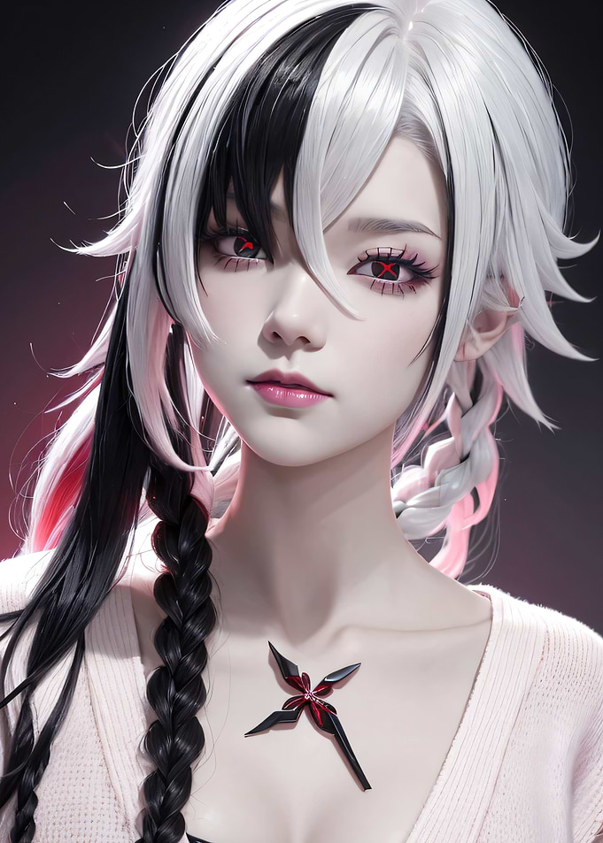 Beautiful Girl X red Pupil