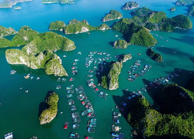 Lan Ha Bay Aerial View