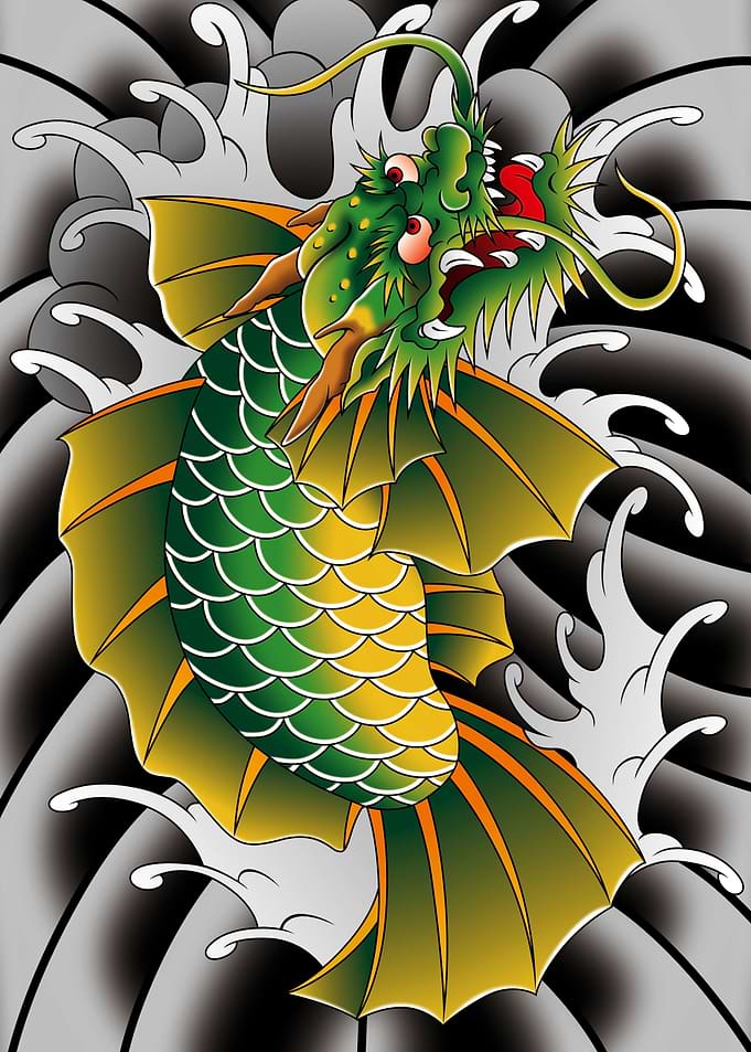 Dragon Koi Fish