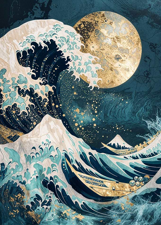 The Great Wave at Night