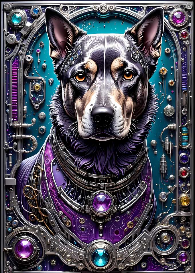 Futuristic Steampunk Dog