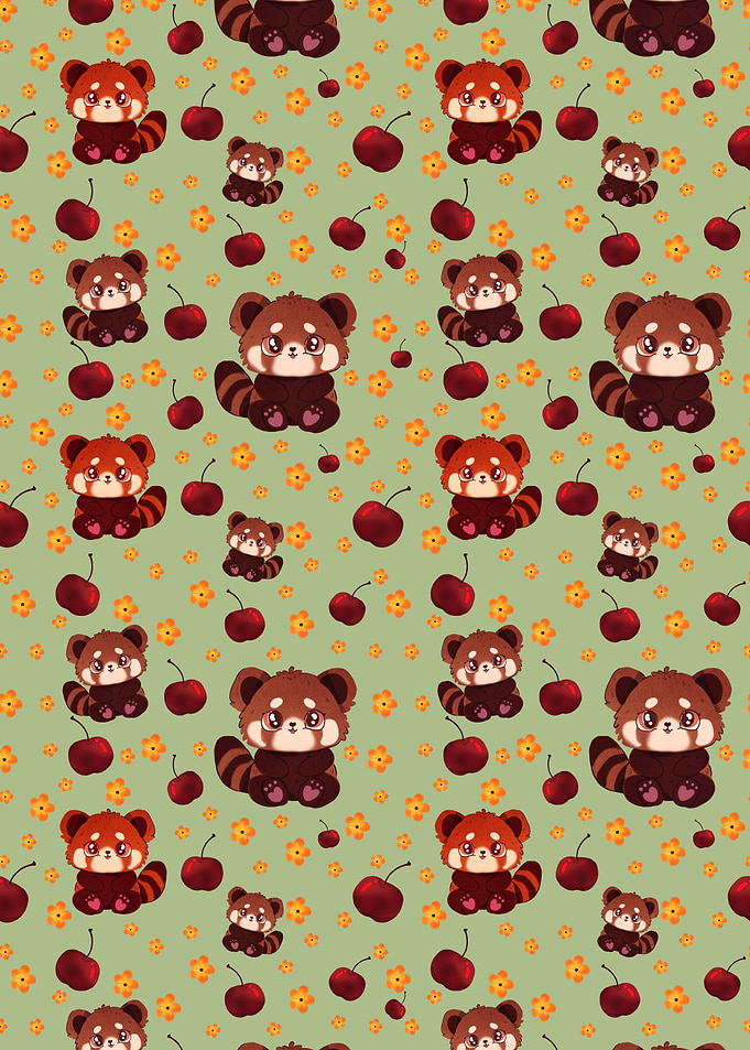 Red Pandas and Cherries