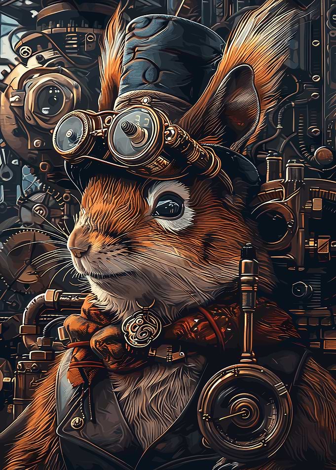 Steampunk Squirrel Animal