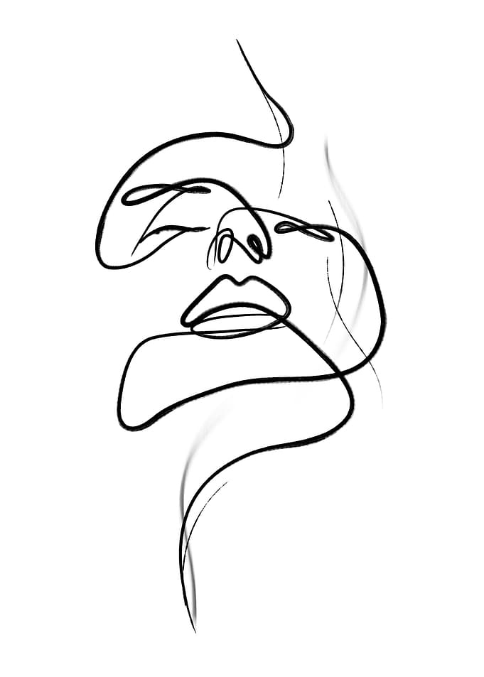 Sexy Woman Line Art
