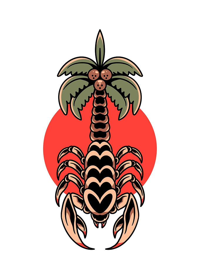 scorpion summer tattoo