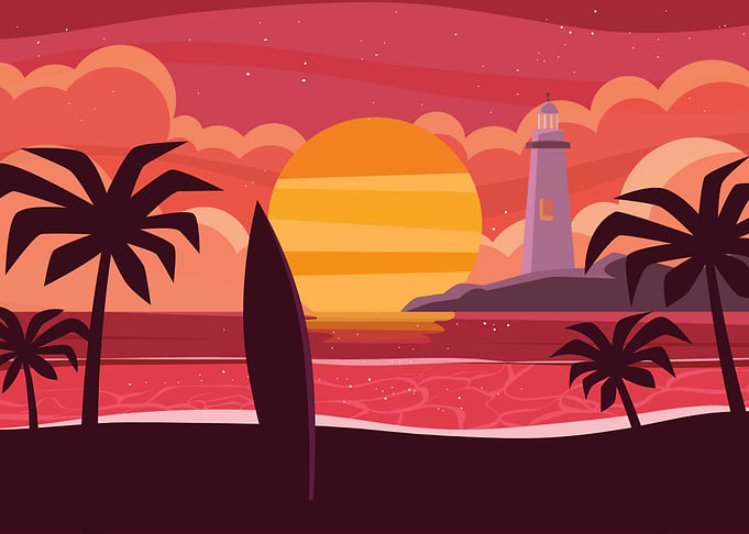 Summer Night Beach