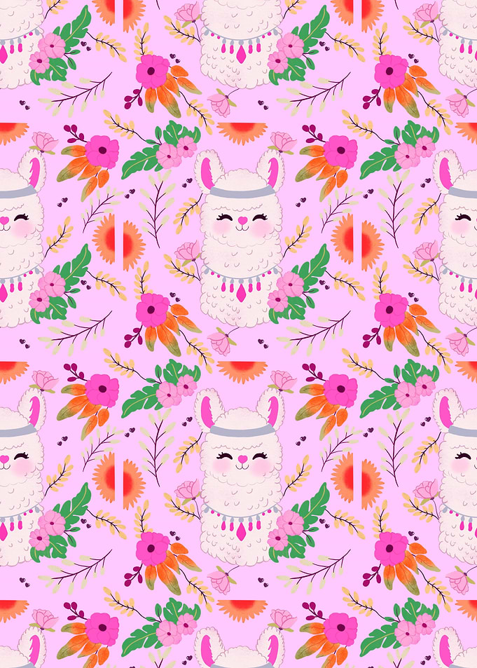 Lamas Pink Flower Garden