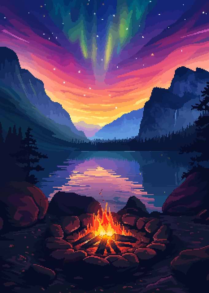 Yosemite Nature Pixel Art