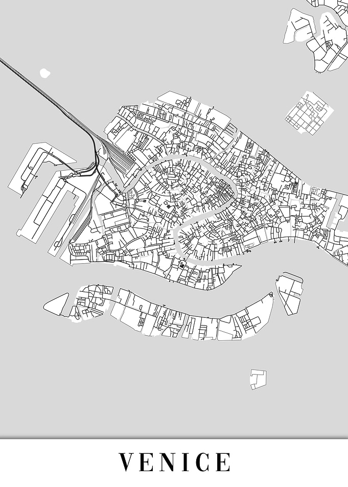 Venice White Map