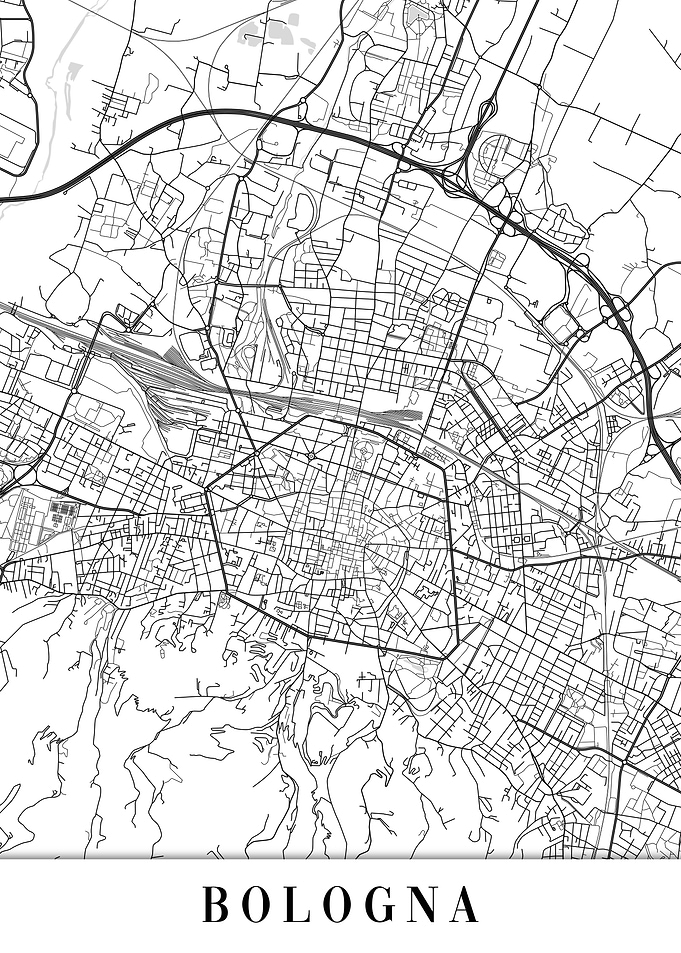 Bologna White Map