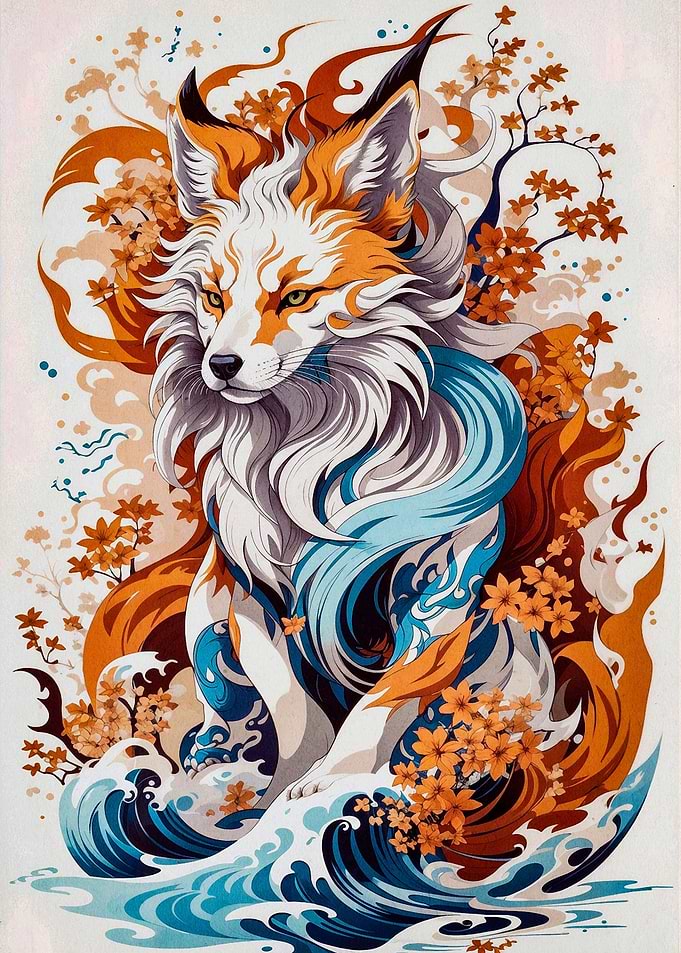 watercolor wolf