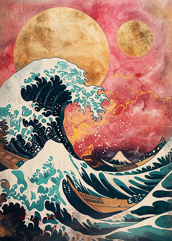 The Pink Great Wave