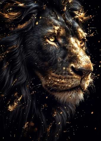 Black and Gold Lions