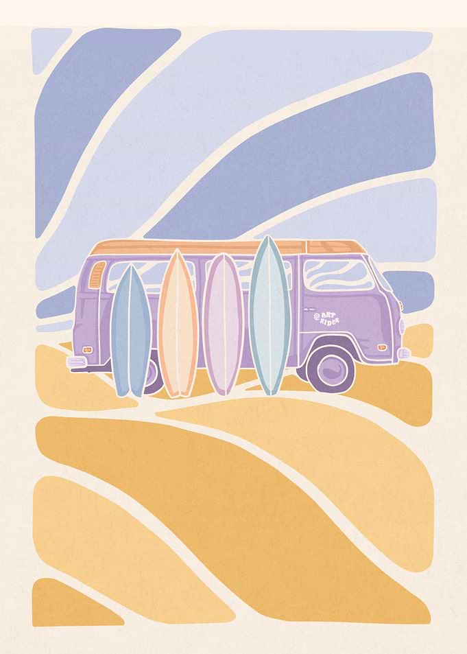 Van life surf ocean wave