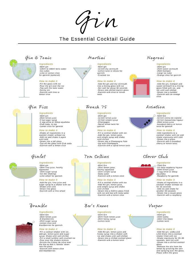 Gin cocktail Guide