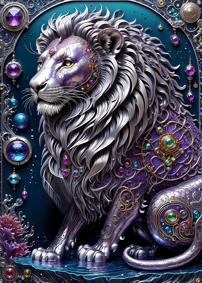 Steampunk Metal Lion