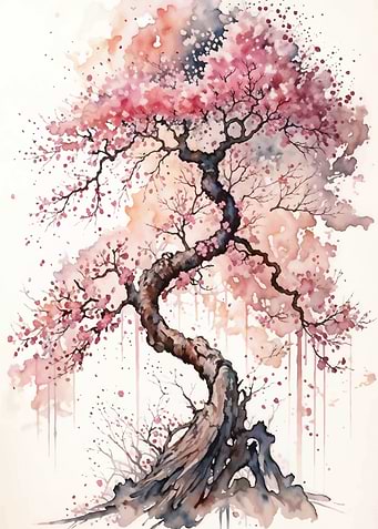 Cherry Blossom Watercolor