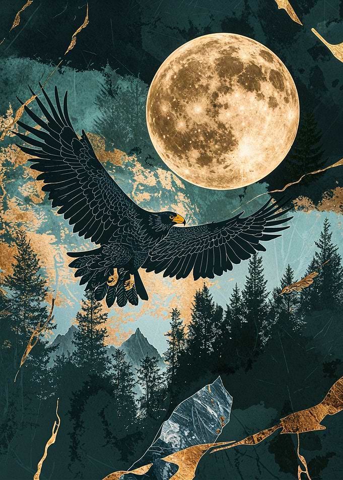 Golden Eagle at Night
