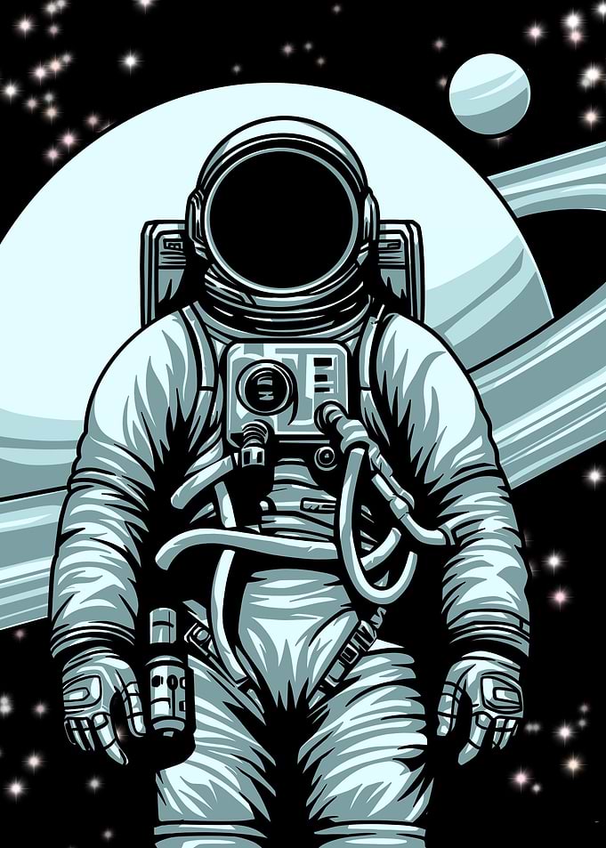 Astronaut in Saturn