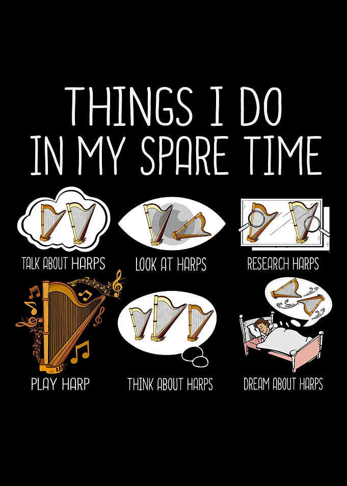 Funny Harp Player Gift