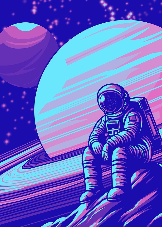 Astronaut in Saturn