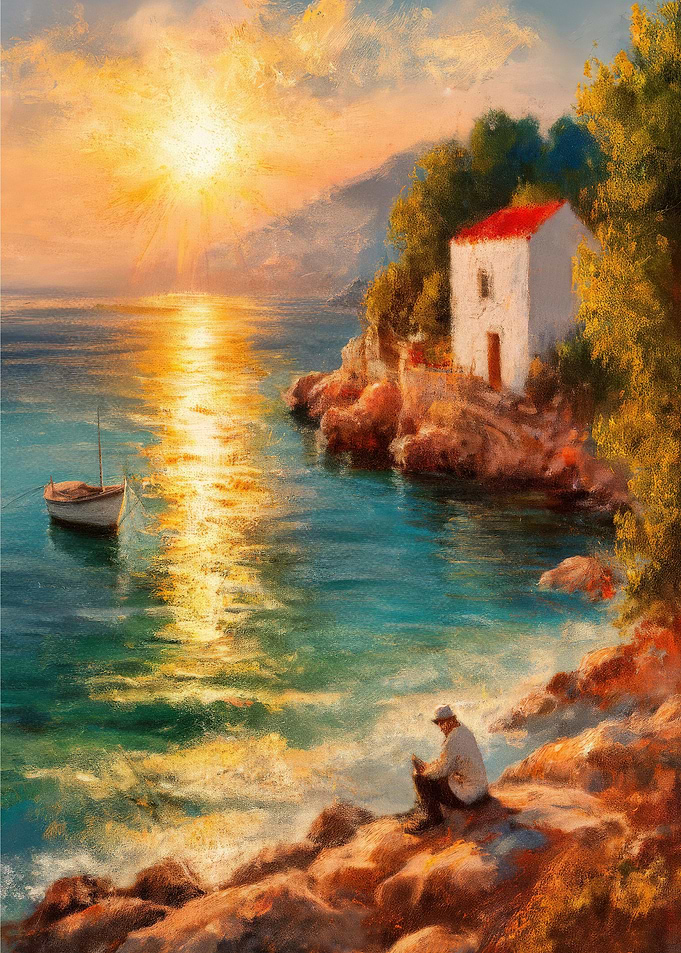 Coastal Scene at Sunset
