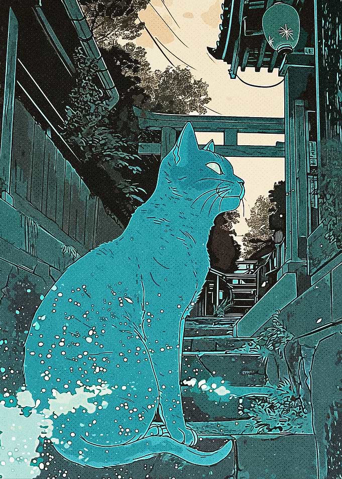 Japan Blue Cat