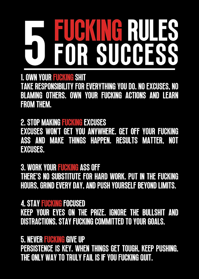 5 Rules For Success